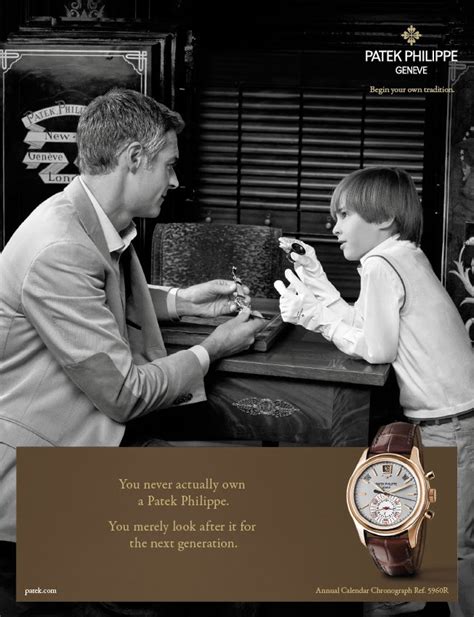 you never really own a patek|patek philippe slogan.